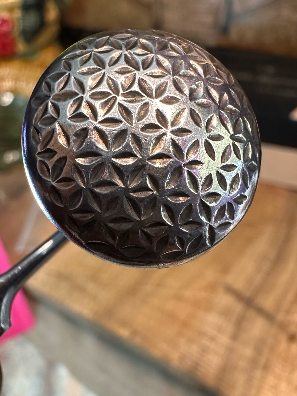 Flower of Life Sacred Geometry Silver Tone Statement Ring Size 6